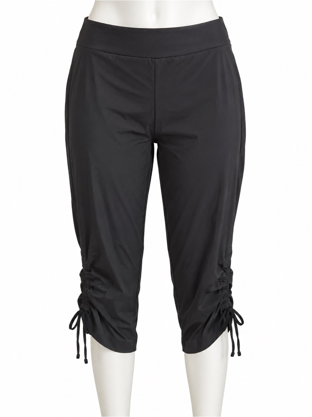 Men's Black Drawstring Crop Joggers